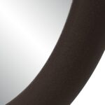 Renwil Porto Dark Brown Vegan Leather Round Mirror MT2781 - close-up of textured PU vegan leather
