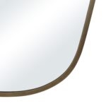 Renwil Elodie Antique Brushed Brass Shield Wall Mirror MT2783 - close-up of lower curved frame