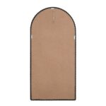Renwil Madiwell Walnut-Finish Rope-Detail Full-Length Mirror MT2786 - rear view with D-ring mounts and anti-tip restraint