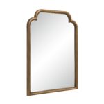 Renwil Emilien Gold-Bronze Shaped Wall Mirror MT2792 - angled view of gold-bronze frame