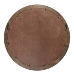 Renwil Floresta Dark Walnut-Stained Mango Wood Round Mirror MT2796 - rear view showing D-ring mounts