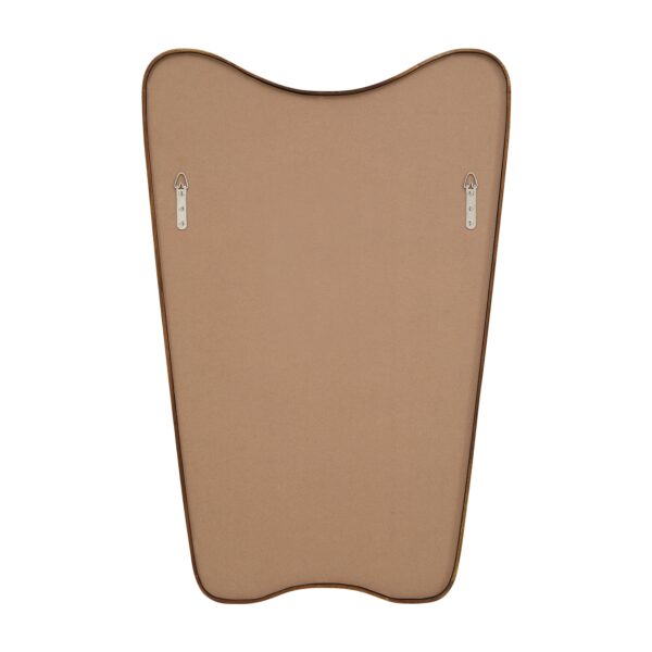 Renwil Reverie Walnut-Stained Shaped Wood Wall Mirror MT2797 - rear view showing two D-ring mounts