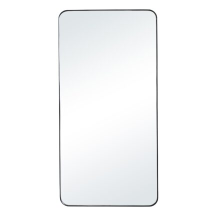 Renwil Glencoe 20-by-40-Inch Matte Black Wall Mirror MT2799 - front view of exact 20-by-40-inch matte black model