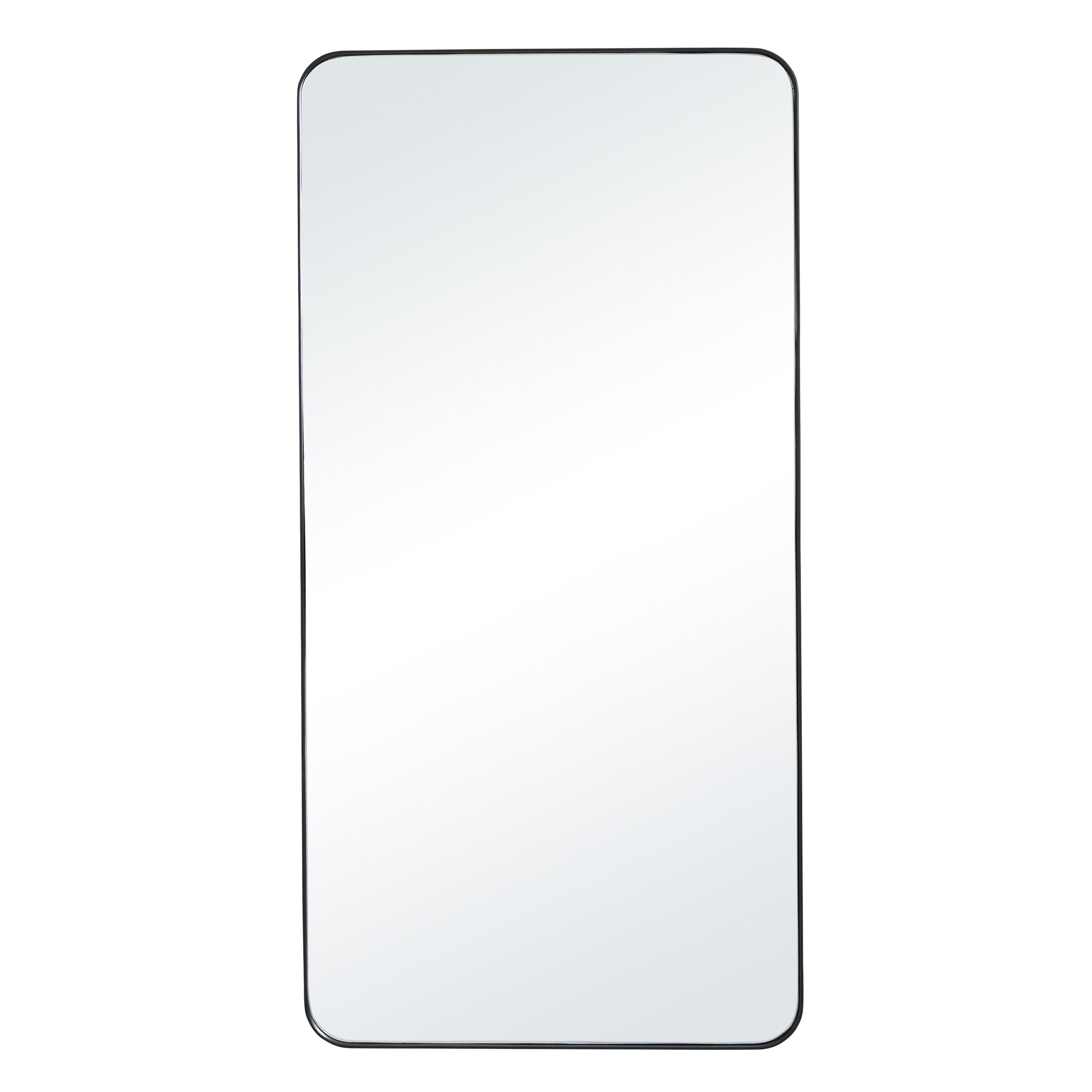MT2799_1f409dea-8cba-4211-91bb-9bb1657f2a34.jpg Renwil Glencoe 20-by-40-Inch Matte Black Wall Mirror MT2799 - front view of exact 20-by-40-inch matte black model