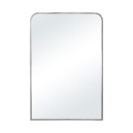 Renwil Jackline Polished Nickel Wall Mirror MT2801 - front view of exact polished nickel model