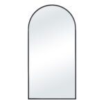 Renwil Waren Matte Black Arch Wall Mirror MT2802 - front view of exact matte black arch model