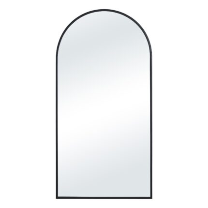 Renwil Waren Matte Black Arch Wall Mirror MT2802 - front view of exact matte black arch model
