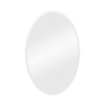 Renwil Yen Beveled Frameless Oval Wall Mirror MT638 - front view of frameless oval beveled mirror