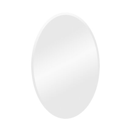 Renwil Yen Beveled Frameless Oval Wall Mirror MT638 - front view of frameless oval beveled mirror