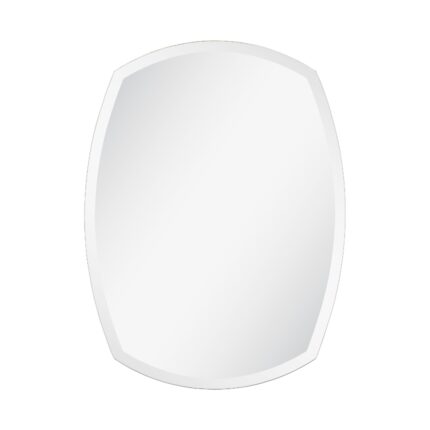 Renwil Spalding Beveled Frameless Shaped Wall Mirror MT950 - front view of shaped beveled frameless mirror