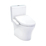 TOTO Aquia IV WASHLET+ S2 Two-Piece Toilet - 1.28 GPF/0.9 GPF - Universal Height Cotton