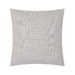 Renwil Lauren Beige and Grey Striped Pillow 20 x 20 PWFL1477 - front view of beige and grey striped pillow