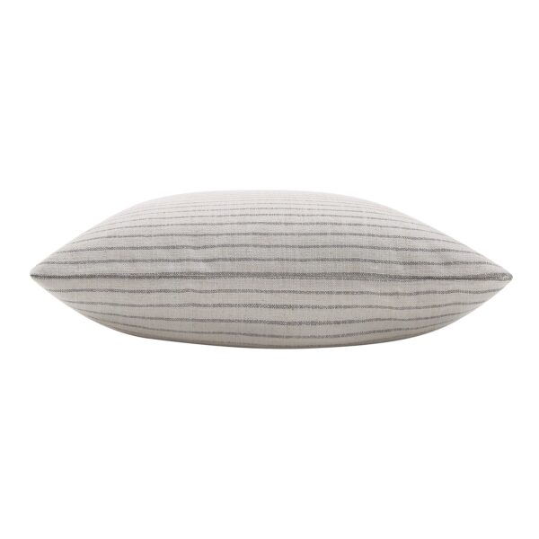 Renwil Lauren Beige and Grey Striped Pillow 20 x 20 PWFL1477 - side view of striped pillow
