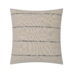 Renwil Montana Charcoal-Stripe Pillow 20 x 20 PWFL1479 - front view of the Montana Charcoal stripe pillow