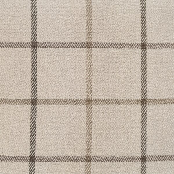 Renwil Thornhill Beige and Brown Plaid Pillow 20 x 20 PWFL1480 - detail of beige and brown plaid