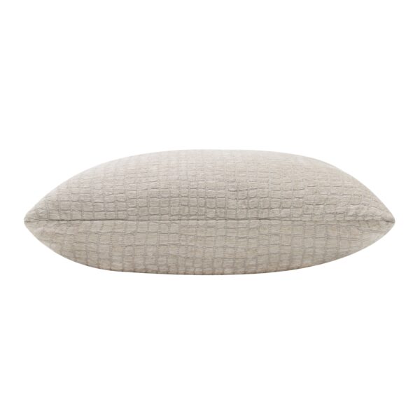Renwil Lizzy Soft Beige Textured Pillow 20 x 20 PWFL1482 - side view of beige pillow
