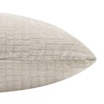 Renwil Lizzy Soft Beige Textured Pillow 20 x 20 PWFL1482 - close-up of textured front and edge
