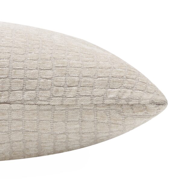 Renwil Lizzy Soft Beige Textured Pillow 20 x 20 PWFL1482 - close-up of textured front and edge