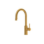 Riobel Lateral™ Pull-Down Kitchen Faucet With Single Spray - Brushed Gold