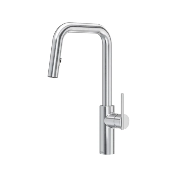 Riobel Lateral™ Pull-Down Kitchen Faucet With U-Spout - Stainless Steel