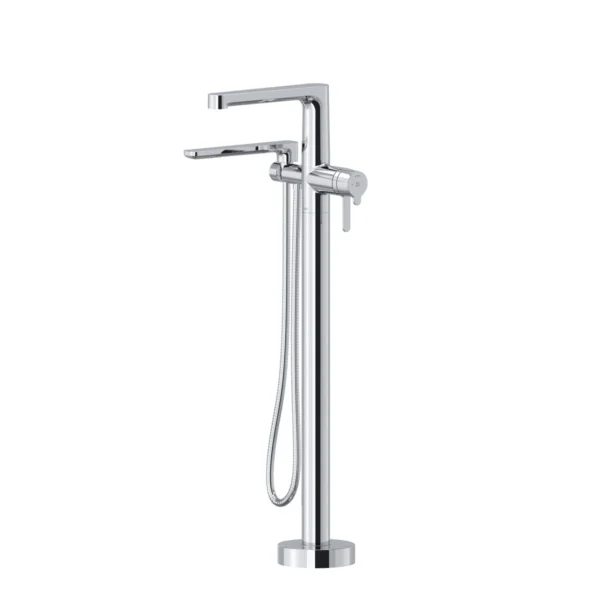Riobel Nibi Thermostatic Single Hole Floor Mount Tub Filler Trim - Chrome TNB39C