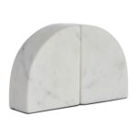 Renwil Kaleido Marble Bookends - Set of 2 — angled view of both marble pieces
