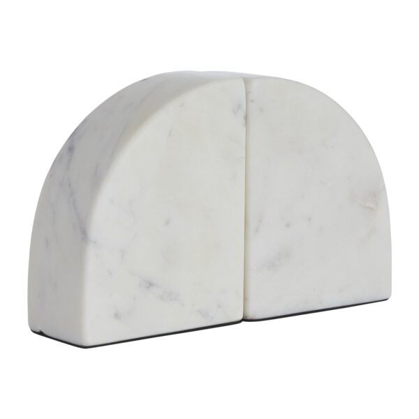 Renwil Kaleido Marble Bookends - Set of 2 — angled view of both marble pieces