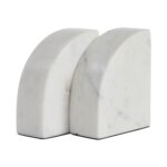 Renwil Kaleido Marble Bookends - Set of 2 — rear angled view of the bookend pair