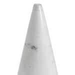 Renwil Silica White Marble Sculpture — close-up of the upper tapered form