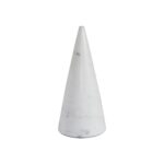 Renwil Silica White Marble Sculpture — full view of the tapered white marble sculpture