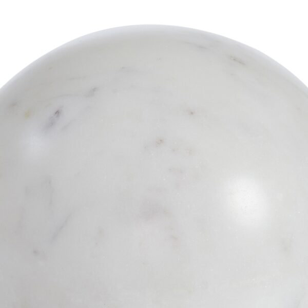 Renwil Diadem White Marble Sphere Sculpture — product detail view 3