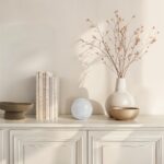 Renwil Diadem White Marble Sphere Sculpture — styled display; companion accessories not included