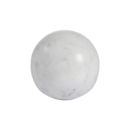 Renwil Diadem White Marble Sphere Sculpture — main product view