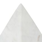 Renwil Symmetra White Marble Pyramid Sculpture — product detail view 3