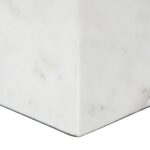 Renwil Symmetra White Marble Pyramid Sculpture — product detail view 5