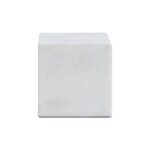 Renwil Relica White Marble Cube Sculpture — product detail view 2