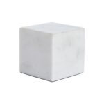 Renwil Relica White Marble Cube Sculpture — main product view