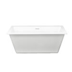 Simplo 2.0 Freestanding bathtub, 59 3/4", in glossy white with integrated overflow TS26032FA001
