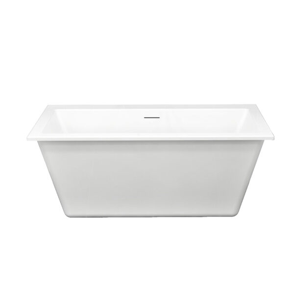 Simplo 2.0 Freestanding bathtub, 59 3/4", in glossy white with integrated overflow TS26032FA001