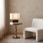 Renwil Romina Brass TA033 antique brass accent table — view 4