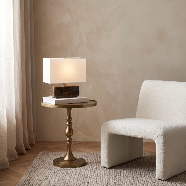 Renwil Romina Brass TA033 antique brass accent table — view 4