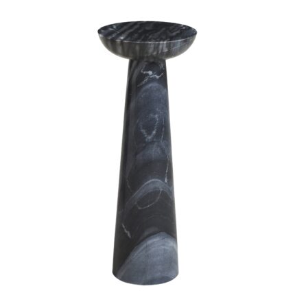 Renwil Mercura TA549A black marble accent table, 22 inches high — product view