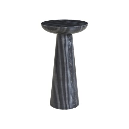 Renwil Mercura TA549B black marble accent table, 18 inches high — product view