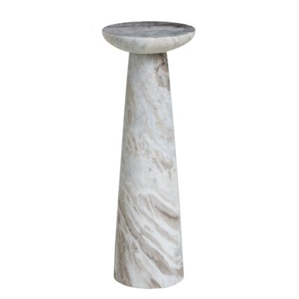 Renwil Mercura TA550A brown marble accent table, 22 inches high — product view