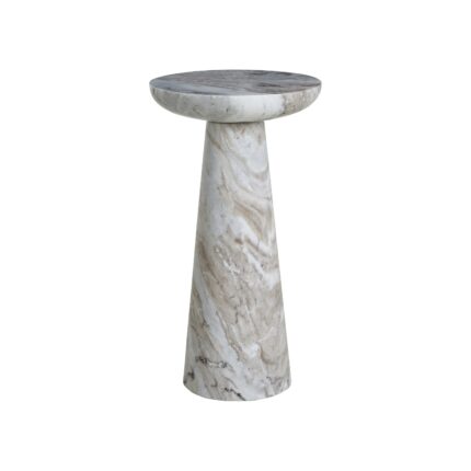 Renwil Mercura TA550B brown marble accent table, 18 inches high — product view
