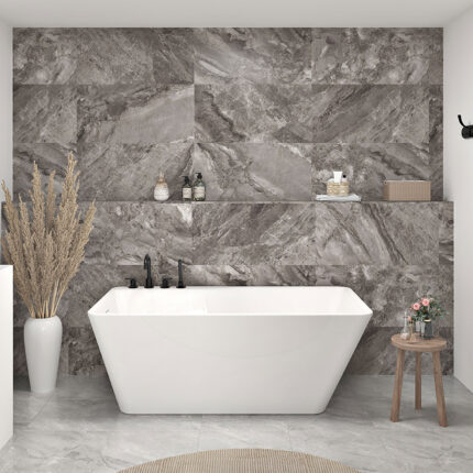 Zitta Artesio 59 3/4″ Freestanding Bathtub — Matte White, Left Drain — view 1