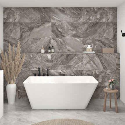 Zitta Artesio Plus 59 3/4″ Freestanding Bathtub — Glossy White, Left Drain — view 1
