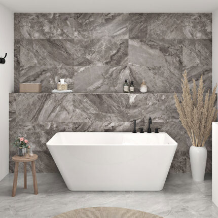 Zitta Artesio Plus 59 3/4″ Freestanding Bathtub — Matte White, Right Drain — view 1