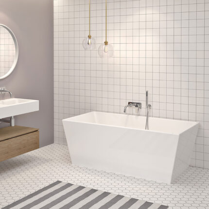Zitta Alya 62 3/4″ Freestanding Bathtub — Matte White — view 1