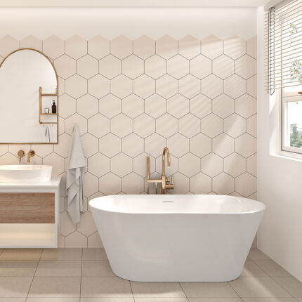 Zitta Celio 60″ Freestanding Bathtub — Glossy White — view 1
